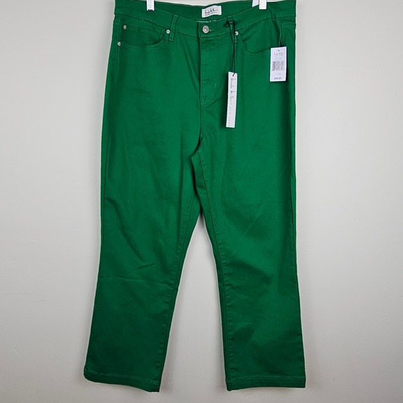 Nicole Miller Pants - Nicole Miller Pants Womens 14 Green Soho High Rise Kick Boot Kelly Green